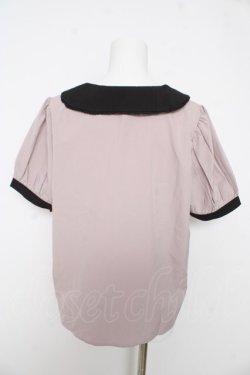 画像2: axes femme / バイカラー丸襟ブラウス  ピンク Y-26-02-27-019-AX-BL-SZ-ZY