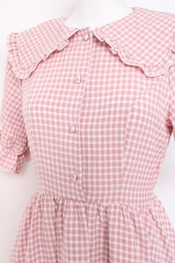 画像3: m petit by misako / ギンガムチェックワンピース S 中桃 Y-26-02-27-148-LO-OP-SZ-ZY