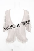 axes femme / 透かし編サマーニットボレロ  モカ Y-26-02-27-020-AX-TO-SZ-ZY