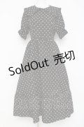 m petit by misako / 梨地水玉半袖ワンピース S 黒 Y-26-02-27-150-LO-OP-SZ-ZI