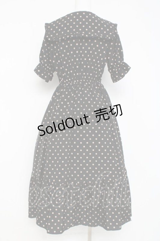 画像2: m petit by misako / 梨地水玉半袖ワンピース S 黒 Y-26-02-27-150-LO-OP-SZ-ZI (2)