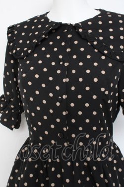 画像3: m petit by misako / 梨地水玉半袖ワンピース S 黒 Y-26-02-27-150-LO-OP-SZ-ZY