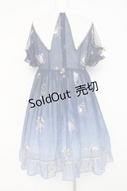 画像2: To Alice / プラネタリウム刺繍入り半袖ワンピース M 紺 Y-26-02-27-155-LO-OP-SZ-ZY