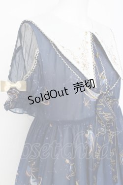 画像3: To Alice / プラネタリウム刺繍入り半袖ワンピース M 紺 Y-26-02-27-155-LO-OP-SZ-ZY