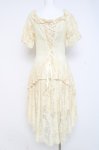 画像2: DARK IN LOVE / Steampunk beige cocktail dress M 生成り Y-26-02-27-157-PU-OP-SZ-ZY (2)