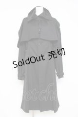 alice auaa / スリーピースミリタリーコートワンピース  黒 Y-26-02-27-160-AA-OP-AS-ZY