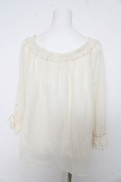 画像2: axes femme / シフォンオフショルトップス  キナリ Y-26-02-27-022-AX-TO-SZ-ZY