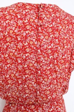 画像3: PINK HOUSE / ベルト付き花柄ワンピース F 赤 Y-26-02-27-164-LO-OP-SZ-ZY