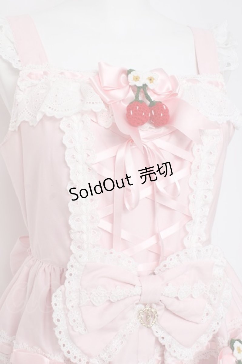 画像4: BABY, THE STARS SHINE BRIGHT / ゆらゆらいちごのHappy Berry Presentジャンパースカート  ピンク Y-26-02-27-168-BA-OP-IG-ZY (4)
