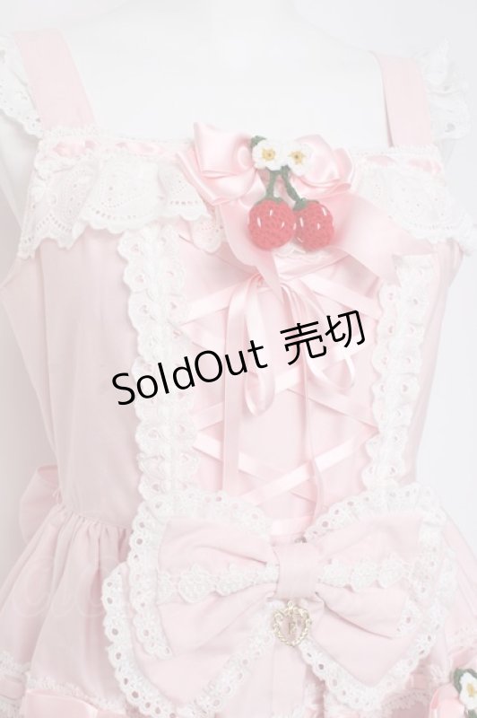 画像4: BABY, THE STARS SHINE BRIGHT / ゆらゆらいちごのHappy Berry Presentジャンパースカート  ピンク Y-26-02-27-168-BA-OP-IG-ZY (4)