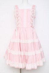 BABY, THE STARS SHINE BRIGHT / ミルフィーユジャンパースカート  ピンク Y-26-02-27-169-BA-OP-IG-ZY