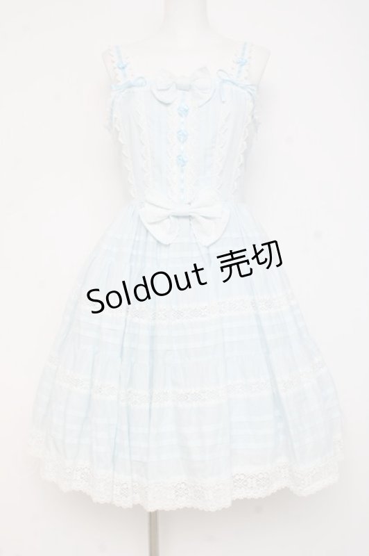 画像1: BABY, THE STARS SHINE BRIGHT / シェリルレーシィジャンパースカート  サックス Y-26-02-27-171-BA-OP-IG-ZY (1)