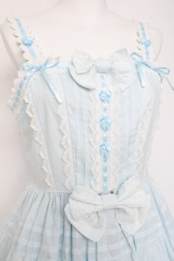 画像4: BABY, THE STARS SHINE BRIGHT / シェリルレーシィジャンパースカート  サックス Y-26-02-27-171-BA-OP-IG-ZY