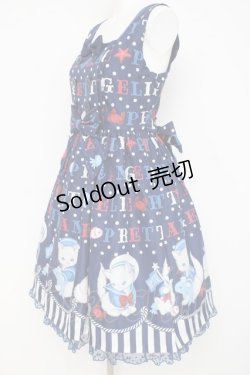 画像2: Angelic Pretty / Sailor Marine Kittenジャンパースカート  紺 Y-26-02-27-172-AP-OP-SZ-ZY