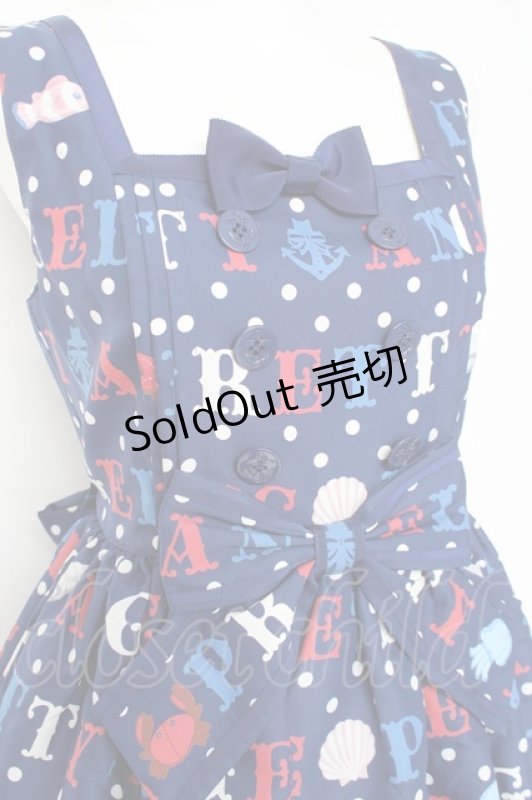 画像5: Angelic Pretty / Sailor Marine Kittenジャンパースカート  紺 Y-26-02-27-172-AP-OP-SZ-ZY (5)