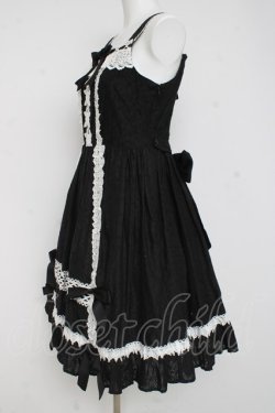 画像2: BABY, THE STARS SHINE BRIGHT / はわせ Floralジャンパースカート＆ミニリボンクリップセット  クロ Y-26-02-27-175-BA-OP-IG-ZY