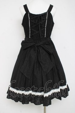 画像3: BABY, THE STARS SHINE BRIGHT / はわせ Floralジャンパースカート＆ミニリボンクリップセット  クロ Y-26-02-27-175-BA-OP-IG-ZY