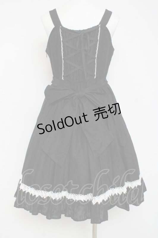 画像3: BABY, THE STARS SHINE BRIGHT / はわせ Floralジャンパースカート＆ミニリボンクリップセット  クロ Y-26-02-27-175-BA-OP-IG-ZY (3)