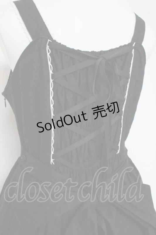 画像4: BABY, THE STARS SHINE BRIGHT / はわせ Floralジャンパースカート＆ミニリボンクリップセット  クロ Y-26-02-27-175-BA-OP-IG-ZY (4)