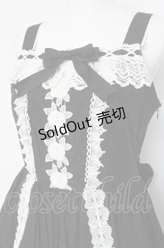 画像5: BABY, THE STARS SHINE BRIGHT / はわせ Floralジャンパースカート＆ミニリボンクリップセット  クロ Y-26-02-27-175-BA-OP-IG-ZY (5)