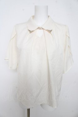 画像1: axes femme / フレア袖カットワークブラウス M 生成り Y-26-02-27-003-AX-BL-SZ-ZY