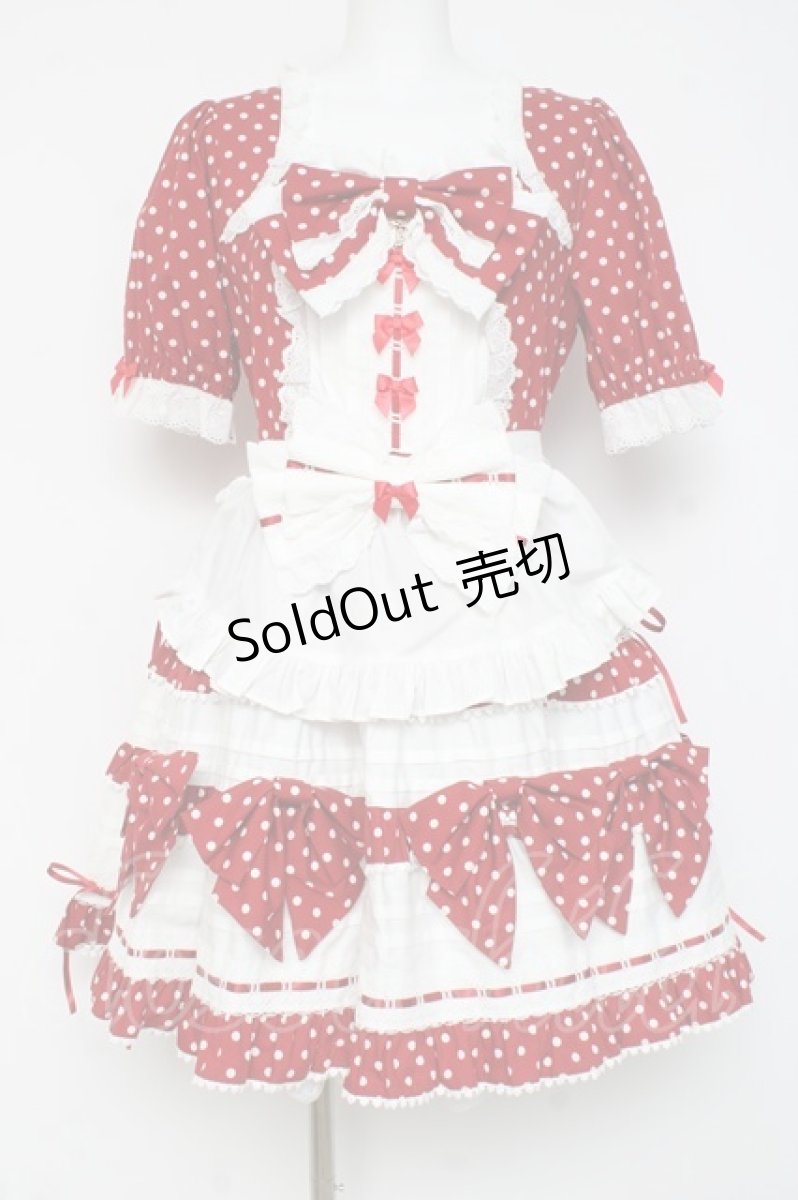 画像1: BABY, THE STARS SHINE BRIGHT / My Sweet Baby Cafe Dotワンピース  えんじ Y-26-02-27-177-BA-OP-IG-ZY (1)