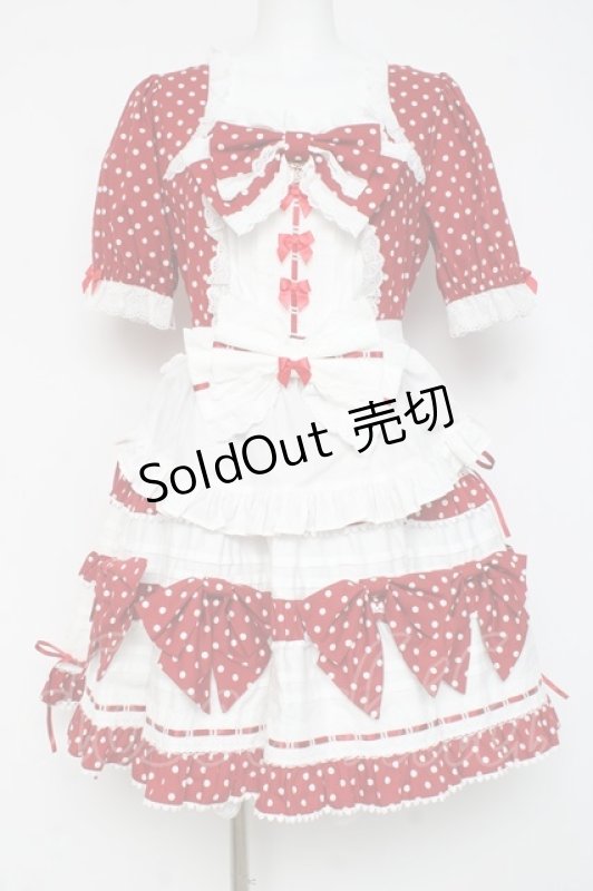 画像1: BABY, THE STARS SHINE BRIGHT / My Sweet Baby Cafe Dotワンピース  えんじ Y-26-02-27-177-BA-OP-IG-ZY (1)