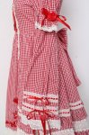 画像6: BABY, THE STARS SHINE BRIGHT / ギンガムチェック巻きバラドールワンピースセット  えんじ Y-26-02-27-178-BA-OP-IG-ZY (6)