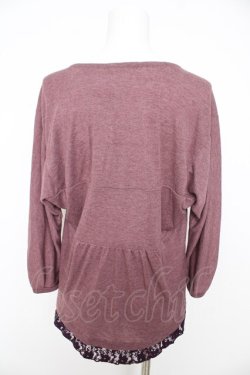 画像2: axes femme / 胸元モチーフドルマンプルオーバー  ピンク Y-26-02-27-026-AX-TO-SZ-ZY