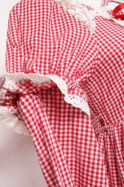 画像9: BABY, THE STARS SHINE BRIGHT / ギンガムチェック巻きバラドールワンピースセット  えんじ Y-26-02-27-178-BA-OP-IG-ZY