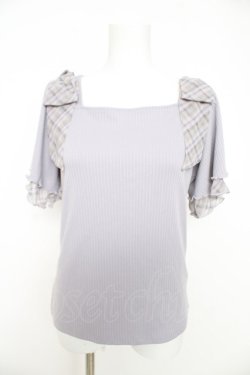 画像1: axes femme / ビッグリボンプルオーバー F ラベンダー Y-26-02-27-027-AX-TO-SZ-ZY