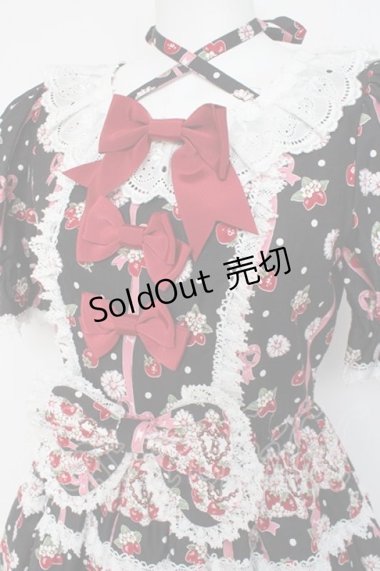 画像5: BABY, THE STARS SHINE BRIGHT / Juicy Strawberry Memory柄ワンピース  クロ Y-26-02-27-180-BA-OP-IG-ZY (5)