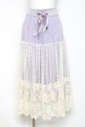 axes femme / レースレイヤードスカート  パープル Y-26-02-27-184-AX-OP-SZ-ZY