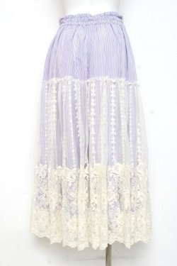 画像2: axes femme / レースレイヤードスカート  パープル Y-26-02-27-184-AX-OP-SZ-ZY