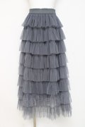 axes femme / フリルティアードチュールスカート F グレー Y-26-02-27-186-AX-SK-SZ-ZY