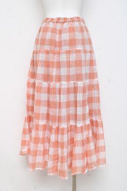 画像2: axes femme / ティアードボリューミースカート M オレンジ Y-26-02-27-187-AX-SK-SZ-ZY