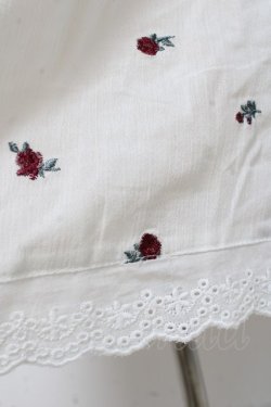 画像4: axes femme / ミニローズ刺繍ロングスカート F 白 Y-26-02-27-190-AX-SK-SZ-ZY