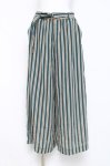 画像1: axes femme / マルチストライプワイドパンツ  グリーン Y-26-02-27-191-AX-PA-SZ-ZI (1)