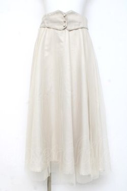 画像1: F＆A / バックリボン２wayコルセットチュールスカート  生成り Y-26-02-27-193-LO-SK-SZ-ZY