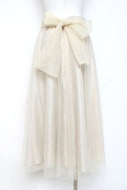 画像2: F＆A / バックリボン２wayコルセットチュールスカート  生成り Y-26-02-27-193-LO-SK-SZ-ZY