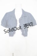 axes femme / フリルシャツ風ボレロ M 青 Y-26-02-27-030-AX-TO-SZ-ZY