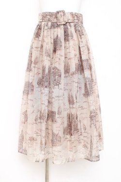 画像1: an another angelus / ブリティッシュトワル柄シアータックスカート  ベージュ Y-26-02-27-194-CA-SK-SZ-ZY