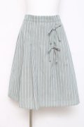 axes femme POETIQUE / ストライプリボンスカート  ミント Y-26-02-27-196-AX-SK-SZ-ZY