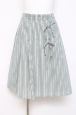画像1: axes femme POETIQUE / ストライプリボンスカート  ミント Y-26-02-27-196-AX-SK-SZ-ZS (1)
