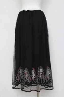 画像2: axes femme / ディズニー/ミニー刺繍スカート M 黒 Y-26-02-27-198-AX-SK-SZ-ZY