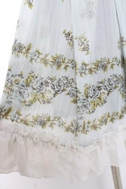 画像3: axes femme / ローズ&ストライププリントスカート  ミント Y-26-02-27-205-AX-SK-SZ-ZY