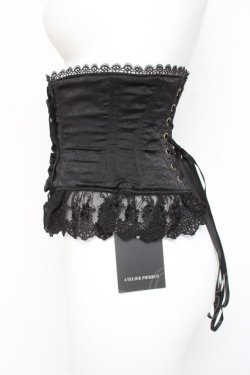 画像2: ATELIER PIERROT / Frill Short Corset コルセット 1 ブラック Y-26-02-27-206-EL-TO-IG-ZY