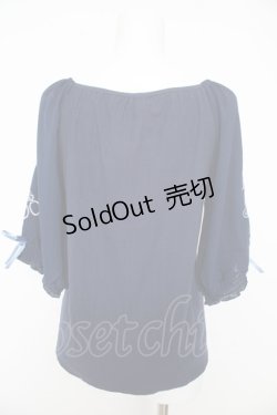 画像2: axes femme / ＳＡＪＯＵ刺繍プルオーバー  紺 Y-26-02-27-032-AX-TO-SZ-ZY