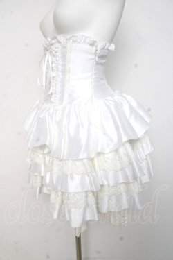 画像2: ATELIER PIERROT / ミニコルセットスカート  ホワイト Y-26-02-27-208-EL-SK-IG-ZY