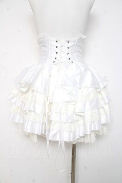 画像3: ATELIER PIERROT / ミニコルセットスカート  ホワイト Y-26-02-27-208-EL-SK-IG-ZY